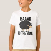 Baaad naar de zwarte schaap van het bot t-shirt (Voorkant)