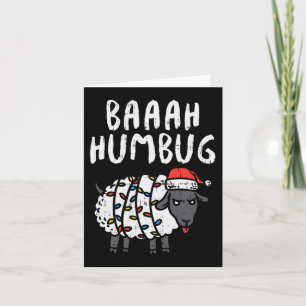 Baaah Humbug Schaap Kerstlichten Pret Anti Kerstmi Kaart