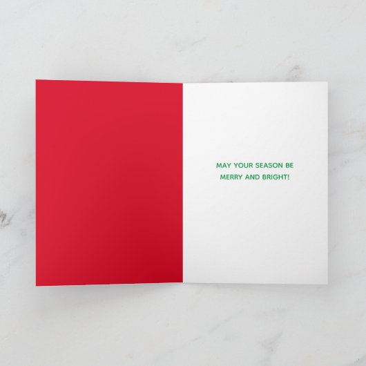 Baaah Humbug Sheep met kerstlampjes Kaart (Binnen)