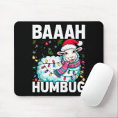 Baaah Humbug Sheep Xmas Lights Funny Anti Christma Muismat (Met muis)