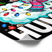 Baaah Humbug Sheep Xmas Lights Funny Anti Christma Poster (Hoek)