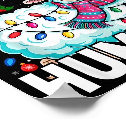 Baaah Humbug Sheep Xmas Lights Funny Anti Christma Poster (Hoek)