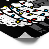 Baaah Humbug Sheep Xmas Lights Funny Anti Christma Poster (Hoek)