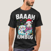 Baaah Humbug Sheep Xmas Lights Funny Anti Christma T-shirt (Voorkant)