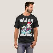 Baaah Humbug Sheep Xmas Lights Funny Anti Christma T-shirt (Voorkant volledig)