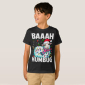 Baaah Humbug Sheep Xmas Lights Funny Anti Christma T-shirt (Voorkant volledig)