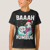 Baaah Humbug Sheep Xmas Lights Funny Anti Christma T-shirt (Voorkant)