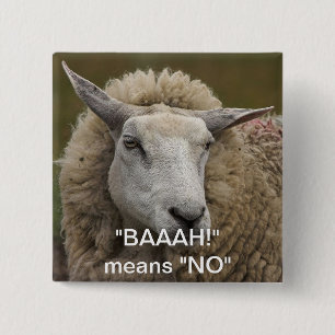 BAAAH. VIERKANTE BUTTON 5,1 CM