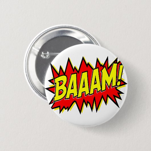 BAAAM. RONDE BUTTON 5,7 CM (Voorkant /achterkant)