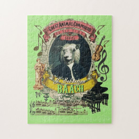 Baach Great Animal Composer Bach Parody Legpuzzel (Verticaal)