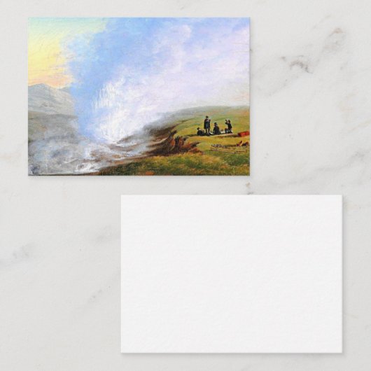 Baagoe - Wandelaars picknicken bij Uxahver IJsland Notitiekaartje (Voorkant / Achterkant)