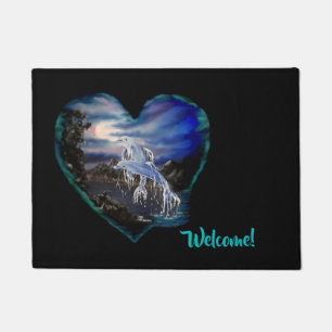 Baai bij nacht, Dolphin Love Doormat Deurmat