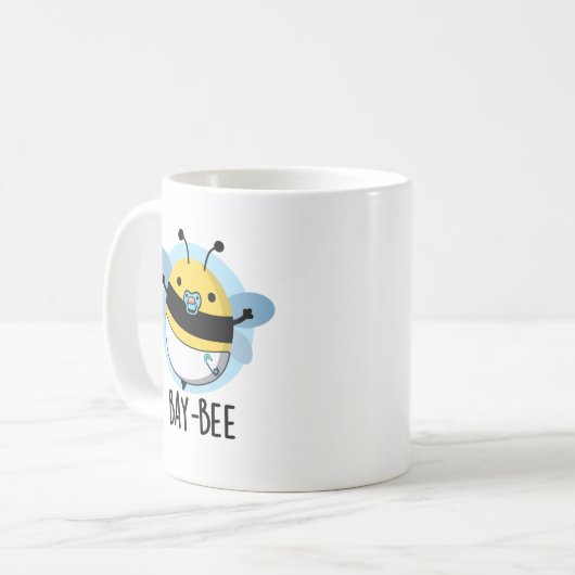 Baai-bijen Funny Baby Bee Pun Koffiemok (Voorkant links)