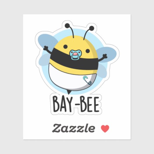 Baai-bijen Funny Baby Bee Pun Sticker (Vel)