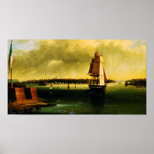 Baai en haven (1850) - Edmund C. Coates Poster (Voorkant)