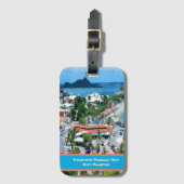 Baai in het centrum van Marigot, Sint Maarten Bagagelabel (Voorkant (verticaal))