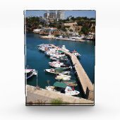 Baai met cruiseschepen in de oude stad van Antalya Fotoblokken (Voorkant)