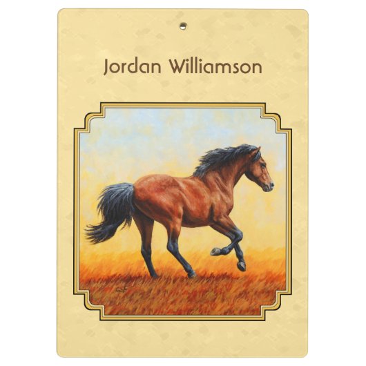 Baai met paardengeel klembord (Achterkant)