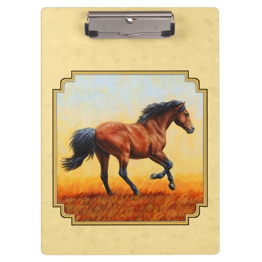 Baai met paardengeel klembord (Voorkant)