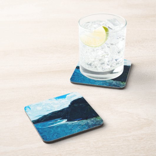 Baai op weg naar Hana Maui Abstract Bier Onderzetter (Rechterzijde)