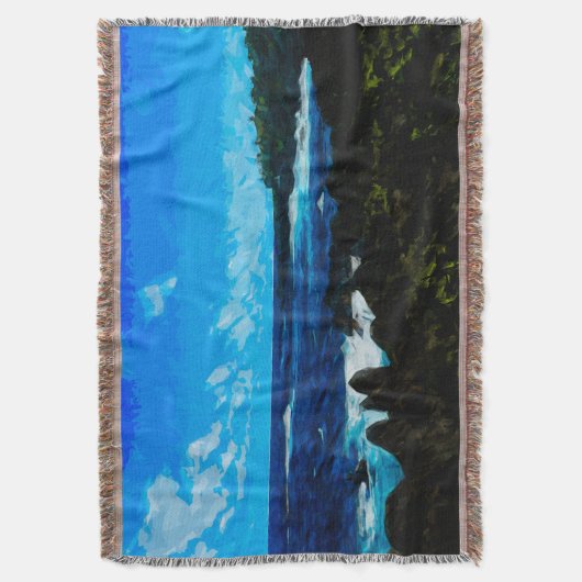 Baai op weg naar Hana Maui Abstract Deken (Voorkant Verticaal)