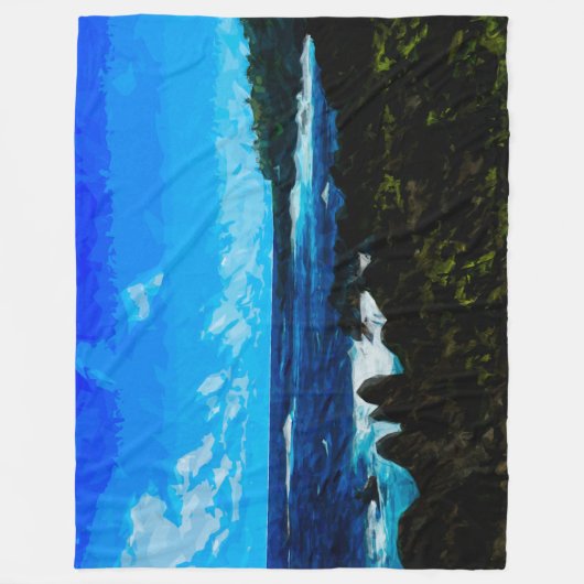 Baai op weg naar Hana Maui Abstract Fleece Deken (Voorkant)