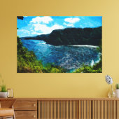 Baai op weg naar Hana Maui Hawaii Abstract Canvas Afdruk (Insitu (Woonkamer))