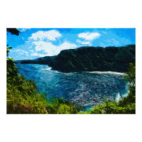 Baai op weg naar Hana Maui Hawaii Abstract