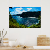 Baai op weg naar Hana Maui Hawaii Abstract Poster (Keuken)