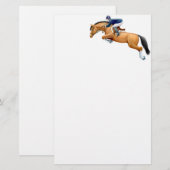 Baai Show Jumper Horse Stationery Briefpapier (Voorkant / Achterkant)