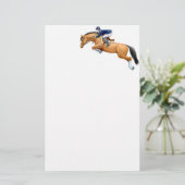 Baai Show Jumper Horse Stationery Briefpapier (Staand voorkant)