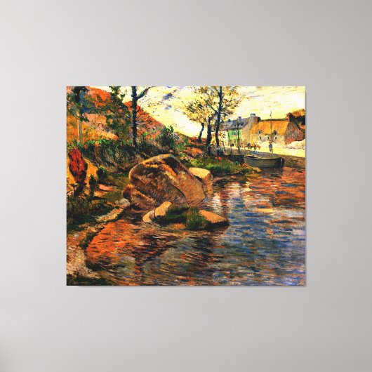 Baai tegenover Pont-Aven Haven, Poster Canvas Afdruk (Voorkant)