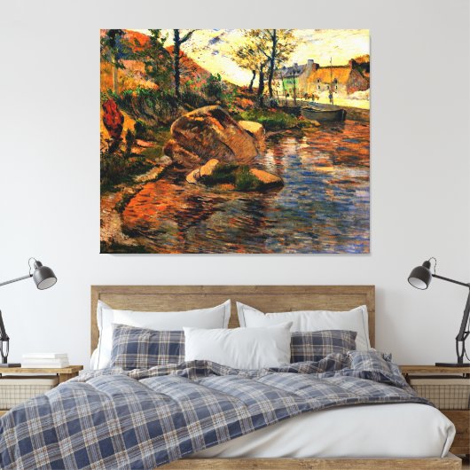 Baai tegenover Pont-Aven Haven, Poster Canvas Afdruk (Insitu (Slaapkamer))