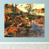 Baai tegenover Pont-Aven Haven, Poster Canvas Afdruk (Insitu (Houten vloer))