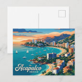 Baai van Acapulco Mexico Briefkaart (Voorkant / Achterkant)