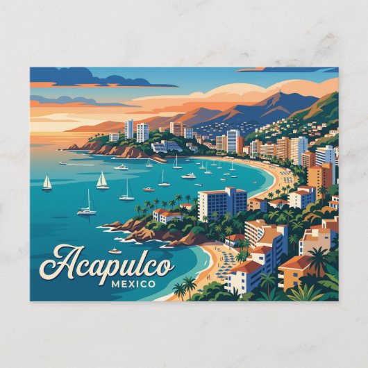 Baai van Acapulco Mexico Briefkaart (Voorkant)