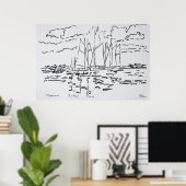 Baai van Concarneau | Bretagne, Frankrijk Poster (Thuiskantoor)