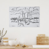 Baai van Concarneau | Bretagne, Frankrijk Poster (Keuken)