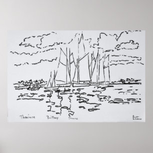 Baai van Concarneau Bretagne, Frankrijk Poster