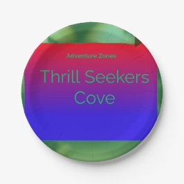 baai van de avonturenzones papieren bordje