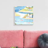 baai van de boten | Moderne Waterverf schilderkuns Canvas Afdruk (Insitu (Woonkamer))