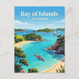 Baai van Eilanden Nieuw-Zeeland Briefkaart