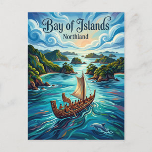 Baai van Eilanden Nieuw-Zeeland Briefkaart