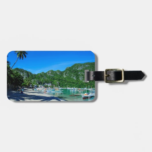 Baai van El Nido-strand Bagagelabel (Voorkant horizontaal)