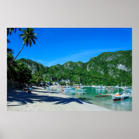 Baai van El Nido-strand Poster (Voorkant)