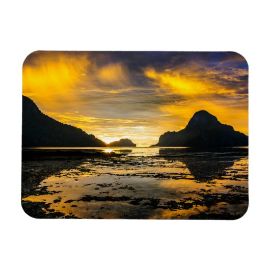 Baai van El Nido Zonsondergang Magneet (Horizontaal)