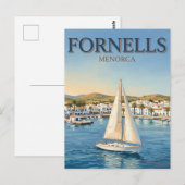 Baai van Fornells Spanje Briefkaart (Voorkant / Achterkant)
