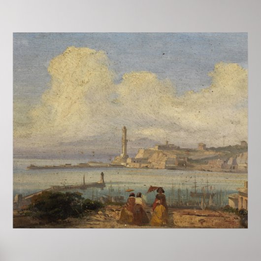 Baai van Genua (Bucht von Genual) Poster (Voorkant)