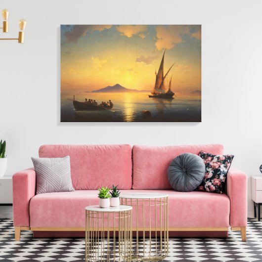 Baai van Napels Ivan Aivazovsky Canvas Afdruk (Insitu (Woonkamer))