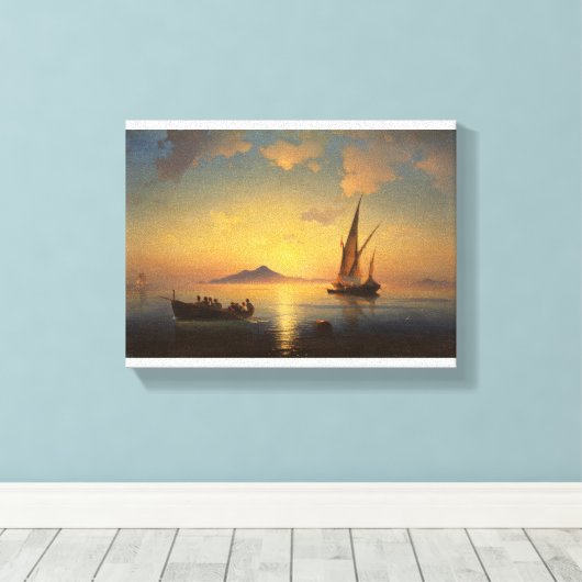 Baai van Napels Ivan Aivazovsky Canvas Afdruk (Insitu (Houten vloer))